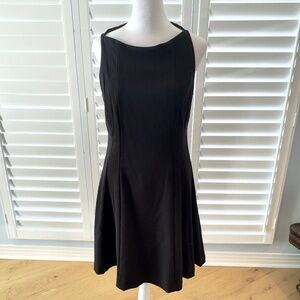 Banana Republic Factory Seamed fit n flare black dress, petite size 6P